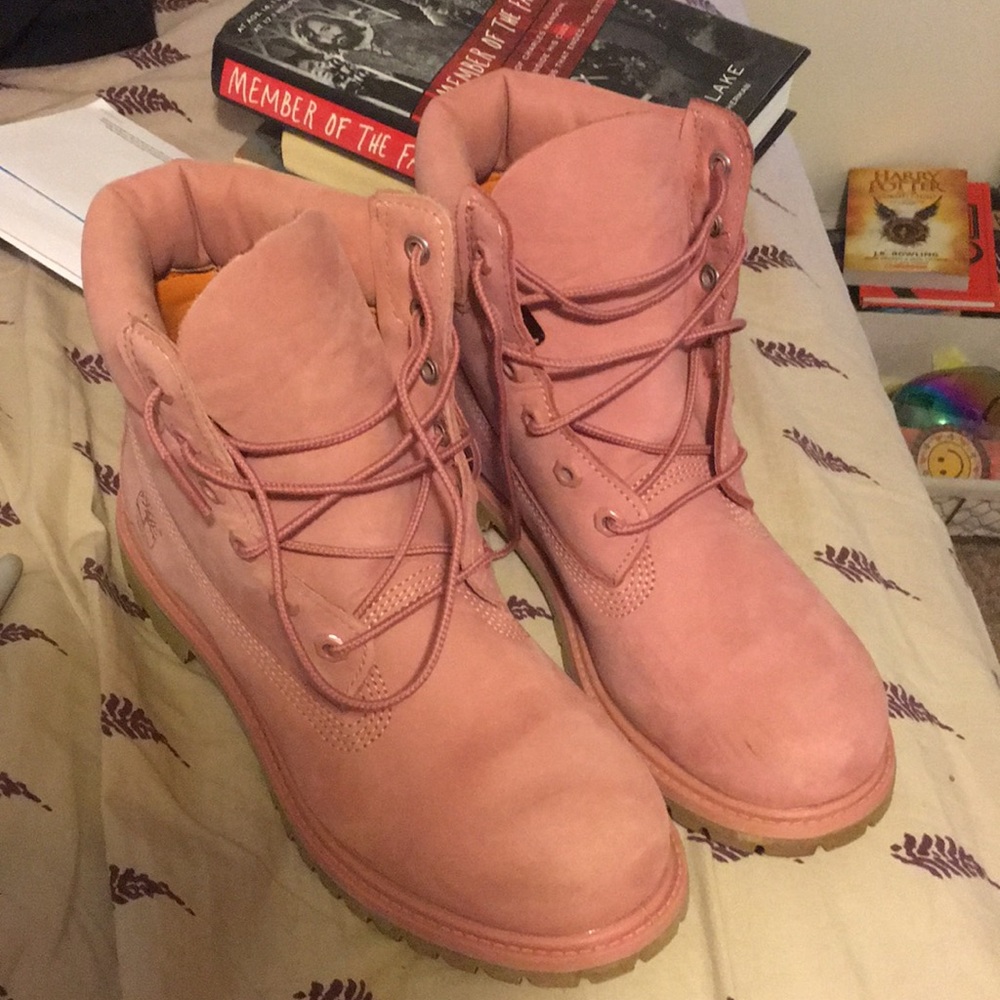 Bubblegum pink Timberland boots